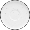 Untertasse, Serie Ankara, weiß, schwarz gesprenkelt, Ø 150 mm, 6 Stück