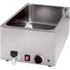 Stalgast Edelstahl Bain-Marie mit Ablasshahn GN1/1 150 mm Höhe