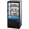 Stalgast schwarze Kühlvitrine PAN4L, 78 Liter mit Umluftkühlung
