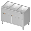 Stalgast Edelstahl Bain-Marie Standgerät mit geschlossenem Unterbau und separaten Becken,  für 3x GN1/1085x600x850 mm