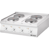 Stalgast Edelstahl Elektro-Kochfeld als Tischgerät mit 4 Herdplatten, Serie 700 ND