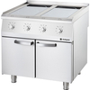 Stalgast Edelstahl Induktionsherd mit 4 Kochfeldern und 2-türigem Unterschrank, Serie 700 ND