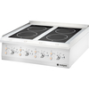 Stalgast Edelstahl Glaskeramik-Kochfeld als Tischgerät mit 4 Kochzonen, Serie 700 ND