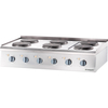 Stalgast Edelstahl Elektro-Kochfeld als Tischgerät mit 6 Herdplatten, Serie 700 ND