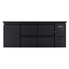 Vaiotec Barkühltisch schwarz / 1 Tür & 4 Schubladen - 425 l, 2005 x 520 mm