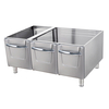 Maxima Gastro Premium Arbeitsschrank - Dreifache Einheit - 90 cm Tief - inkl. Türen