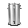 Hendi Isolierter tragbarer Behälter - mit Ablasshahn, Profi Line, 35L, Silber, ⌀330x(H)570mm