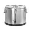 Hendi Isolierter tragbarer Behälter - mit Ablasshahn, Profi Line, 50L, Silber, ⌀480x(H)380mm