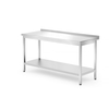 Hendi Wandtisch mit Ablage – verschraubt, Tiefe 700 mm, Profi Line, 1600x700x(H)850mm
