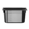 Hendi Gastronorm-Behälter 1/4, Profi Line, GN 1/4, 4L, Schwarz, 265x162x(H)150mm