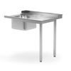 Hendi Ladetisch mit Spülbecken für Geschirrspüler, rechte Seite, 1200x700x(H)850mm