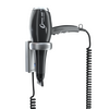 Aliseo Hotel Haartrockner CARBONIC 1900 mit Ring-Wandhalterung & zusätzlichem Kabel und Stecker, Ausführung: mit EU-Stecker, Wandhalterung: Mit Ring-Wandhalterung & zusätzlichem Kabel und Stecker