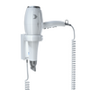 Aliseo Hotel Haartrockner Polarfox 1875 mit Ring-Wandhalterung & zusätzlichem Kabel und Stecker, Ausführung: mit EU-Stecker, Wandhalterung: Mit Ring-Wandhalterung & zusätzlichem Kabel und Stecker