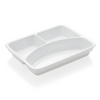 Was Germany Abteilschale Set HAMBURG SYSTEM, 23,5 x 17,5 x 3,7 cm, 3-fach Unterteilung, Set á 3 Stück, Porzellan