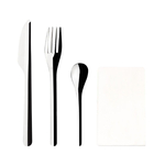 Comas Set Chuchillo Tenedor Einwegbesteck aus Edelstahl (50 Stück)