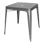 Bolero Bistro quadratischer Bistrotisch aus Stahl Grau 66cm