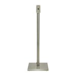 Securit Menükartenhalter mit weißen LEDs aus Teakholz 4xA4 mit Pfosten und Sockel