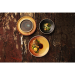 Olympia Canvas flache Schale schwarz 20cm (6 Stück)