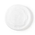 Vegware kompostierbare flache Deckel für Suppen- und Universalbecher 35cl/45,4cl (500 Stück)