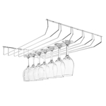 Olympia Gläserschiene mit 5 Steckreihen