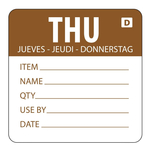 Hygiplas auflösbare Etiketten Donnerstag braun (250 Stück)