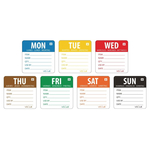 Vogue auflösbare Wochentagetiketten 5cm (1750 Stück)