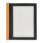 Securit Menümappe mit Holzrücken schwarz A4