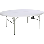 Bolero runder Klapptisch weiß 183cm