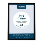 Europel Info-Rahmen / Selbstklebendes Set 2 Stück A3 Schwarz