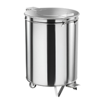 Gastro M Edelstahl-Treteimer mit Rädern 50L