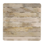 Bolero Bistro Esstisch Geschlitzte Mangoholzplatte Schwarzes Gestell 650mm