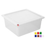 Hygiplas Click PP GN-Behälter 2/3 mit Deckel & 7 farbigen Clips 150mm 12Ltr (4 Stück)