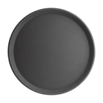 Olympia Kristallon Fiberglas Runde Rutschfeste Tablett Schwarz 406mm