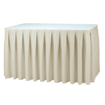 Skirting mit Kellerfalten ecru