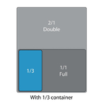 Vogue GN-Behälter GN1/3 schwarz 150mm