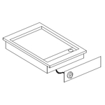 Combisteel El. Grillplatte Chrom – Breite 425