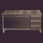 Combisteel 700 Arbeitstisch Schiebetüren Schubladen 1800