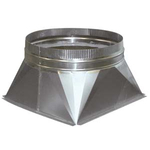 Combisteel Übergangsstuck Viereck-Rund Ø 300