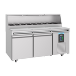 Combisteel Pizzatisch 2 Türen 9X 1/3Gn Behälter