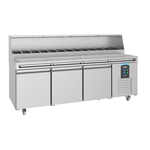 Combisteel Pizzatisch 3 Türen 13X 1/3Gn Behälter