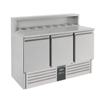 Combisteel Compact Line Pizzatisch 3 Türen – Breite 1368