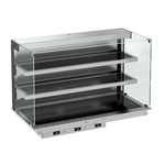 Combisteel Einbau Wandmodell Wärmevitrine Keramik Eckig - Schwarz 3/1