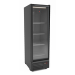 Combisteel Kühlschrank 1 Glastür Schwarz 550L