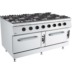 Combisteel Base 900 Gasherd 8 Br. mit Gasbackofen