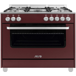 SARO Multifunktionsherd Gas/Elektro TS95C61LVI, Farbe: Rot