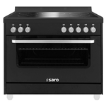 SARO Induktionsherd +Elektrobackofen Modell TS95IND61N schwarz, Farbe: Schwarz