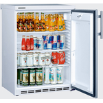 Liebherr FKU 1805 Getränkekühlschrank mit Edelstahltür Unterbaufähig Fasskühler, Kühlsystem: Statisch, Türart : Edelstahltür, Farbe: Weiß