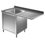 Prismafood Spülmaschinen Spülschrank 1,4m - 1 Becken  links L60xB50xT30cm STD