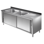 Prismafood Spülschrank 1,4m - 2 Becken  links L40xB40xT25cm STD