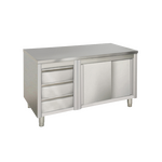 Prismafood Arbeitsschrank 2,0m - mit 3 Schubladen links STD